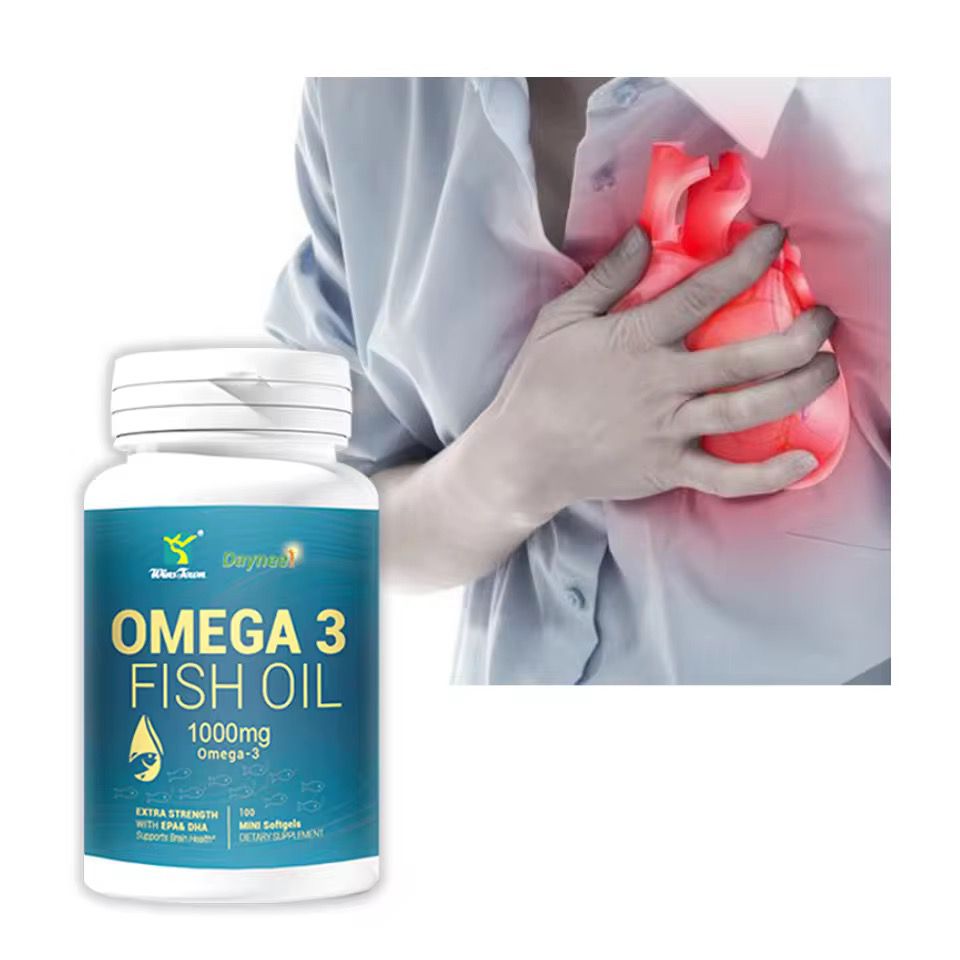 Omega 3 Fish Oil Soft Capsules with EPA DHA Extra Strength Fish Oil 100 Capsules Mini Soft gels 1000mg Omega-3