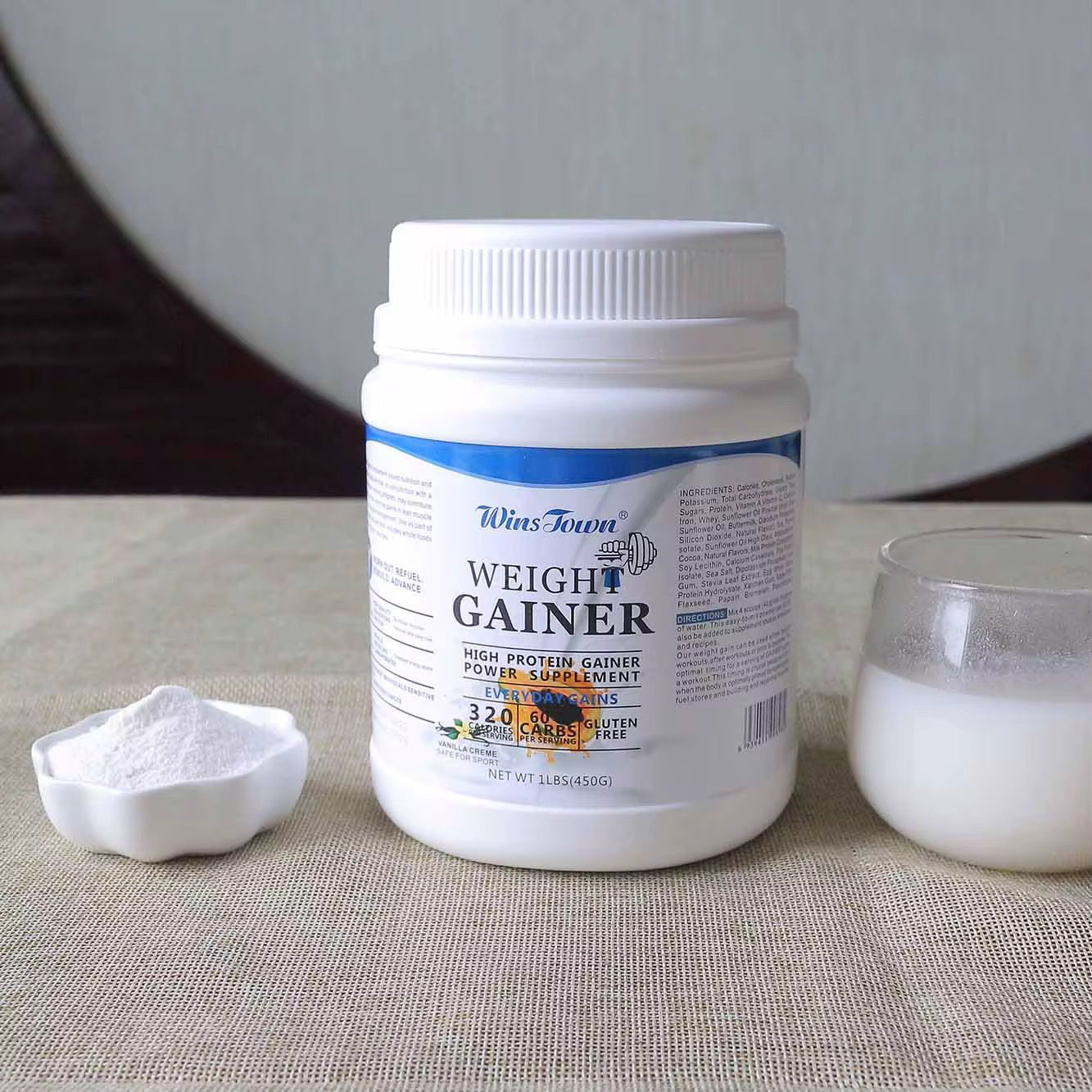 Winstown WEIGHT GAINER AND MUSCLE BUILDER SUPPLEMENT PROTEIN POWDER. Weight Gainer Powder (450g)