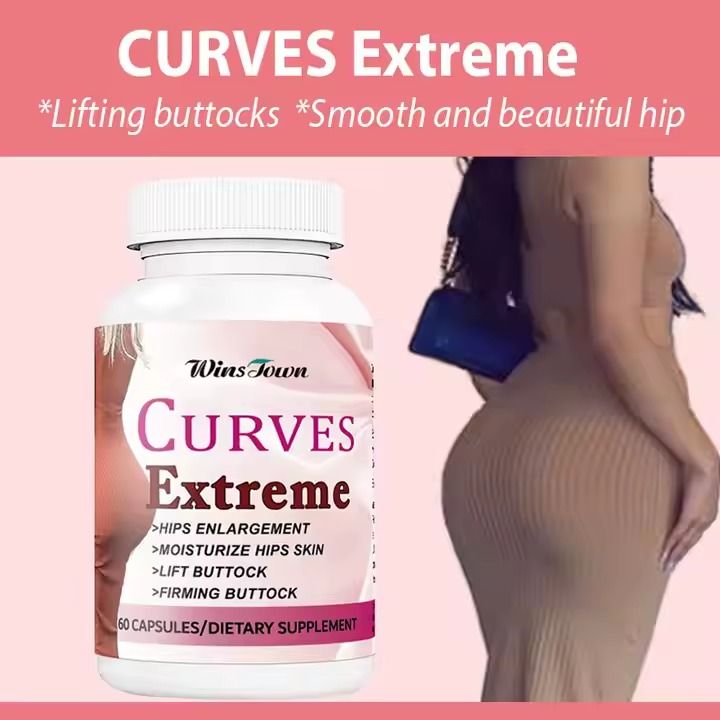 Winstown Curves Extreme Buttock and Hip Enhancement Butt Booster Lift Hip Butt Enlargement Pills Enhancement 60 Capsules for Buttocks Lifting