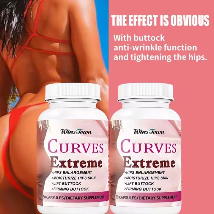 Winstown Curves Extreme Buttock and Hip Enhancement Butt Booster Lift Hip Butt Enlargement Pills Enhancement 60 Capsules for Buttocks Lifting