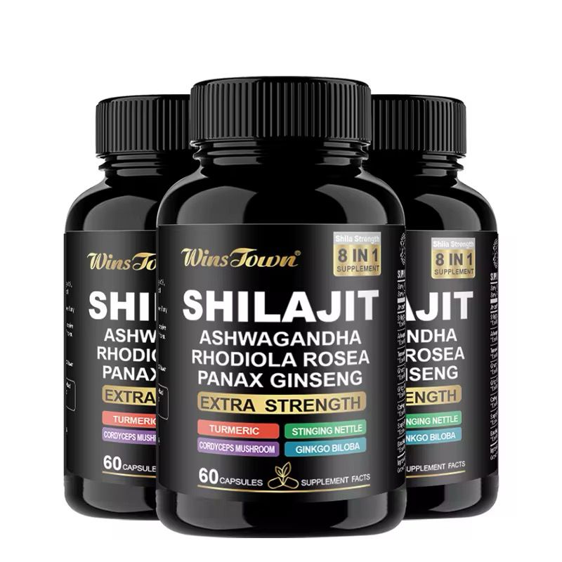 SHILAJIT 8 IN 1 Supplements with Ashwagandha, Rhodiola Rosea and Panax ginseng For Extra Strength, Promote Brain Health, Boost Energy & Vitality, and Support Overall Health