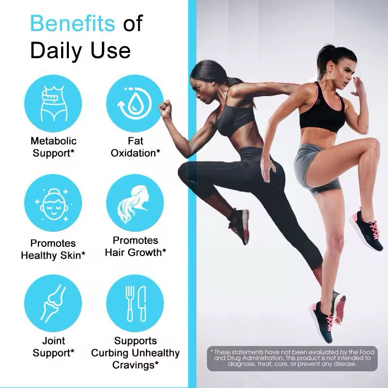 Winstown COLLAGEN WITH BURN metabolism cellulite control healthy skin hair nails joints bones Collagen powder burning. Each Serving Contains Types I, II, III, V And X Collagen Plus Hyaluronic
Acid