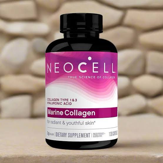 Neocell Marine Collagen With Collagen Type 1 And 3 And Hyaluronic Acid, With Hydrolyzed Collagen, Skin Health Supplement, Capsule, 120 Count, 1 Bottle