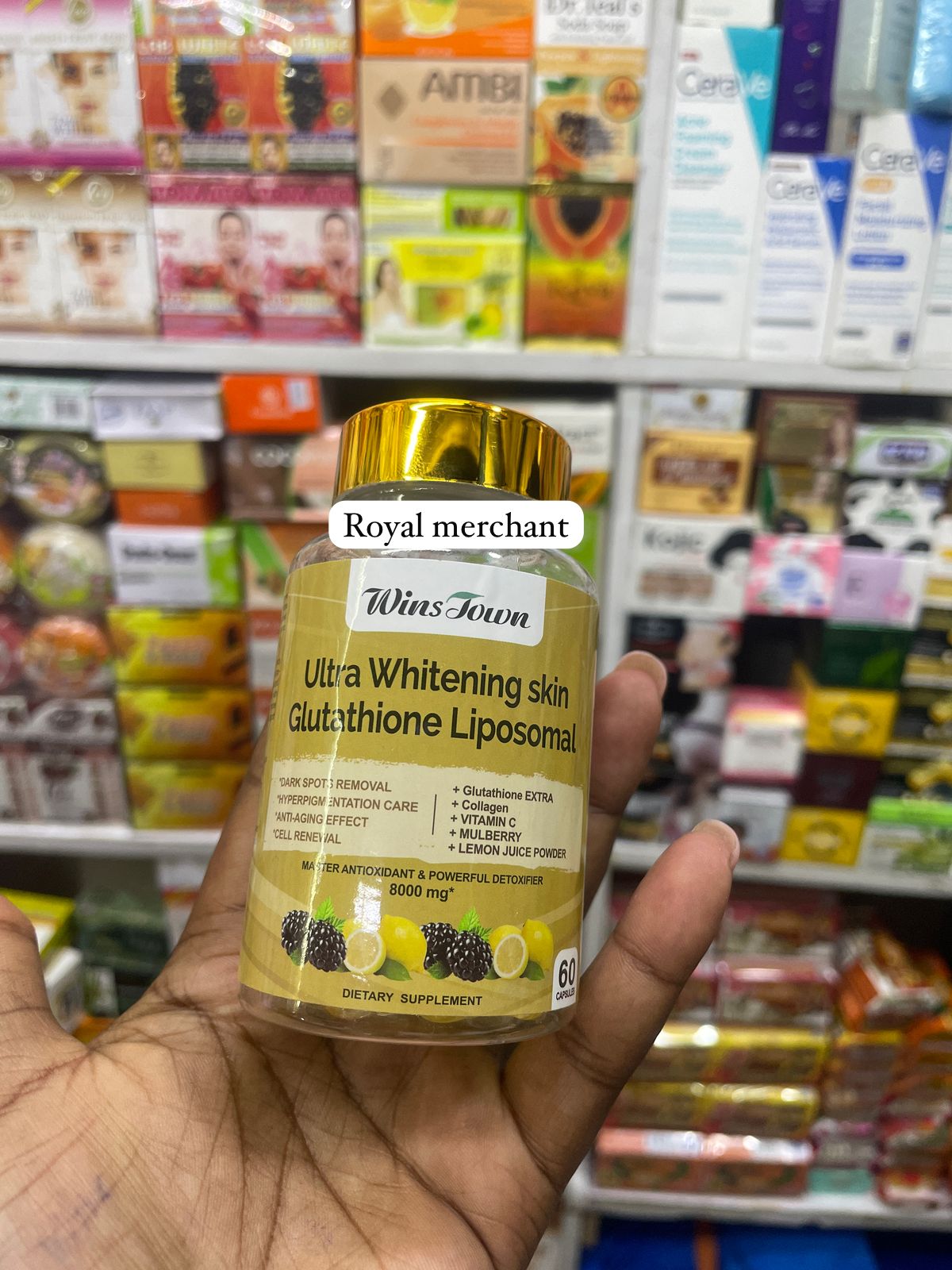 Ultra Whitening Skin Capsules with L-Glutathione (8000mg) | Dietary Supplement for Dark Spots, Hyperpigmentation, Anti-aging and Cell Renewal Skin Glutathione Liposomal With Vitamin C Soft Gels.