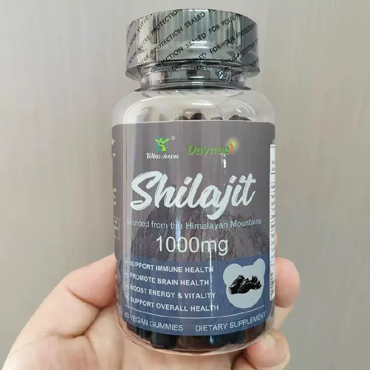 Daynee Shilajit Gummies 1000mg – Pure Himalayan Source 60 Vegan Gummies for Overall Health, Energy & Digestion Support