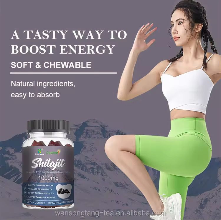 Daynee Shilajit Gummies 1000mg – Pure Himalayan Source 60 Vegan Gummies for Overall Health, Energy & Digestion Support