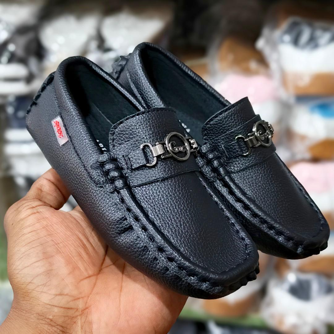 Smart Boys black pumps. Luxury loafers. Newly released black loafer. Boys Mocasin style penny loafer. Non-slip todlerlittle kid shoes.