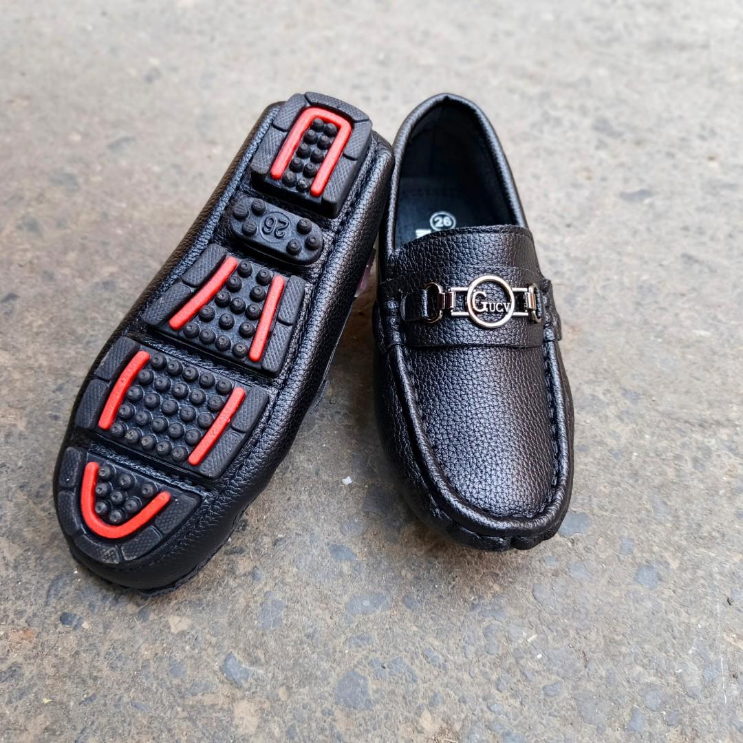 Smart Boys black pumps. Luxury loafers. Newly released black loafer. Boys Mocasin style penny loafer. Non-slip todlerlittle kid shoes.