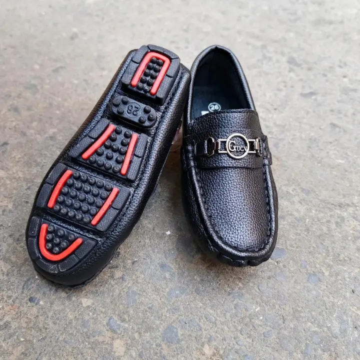 Smart Boys black pumps. Luxury loafers. Newly released black loafer. Boys Mocasin style penny loafer. Non-slip todlerlittle kid shoes.