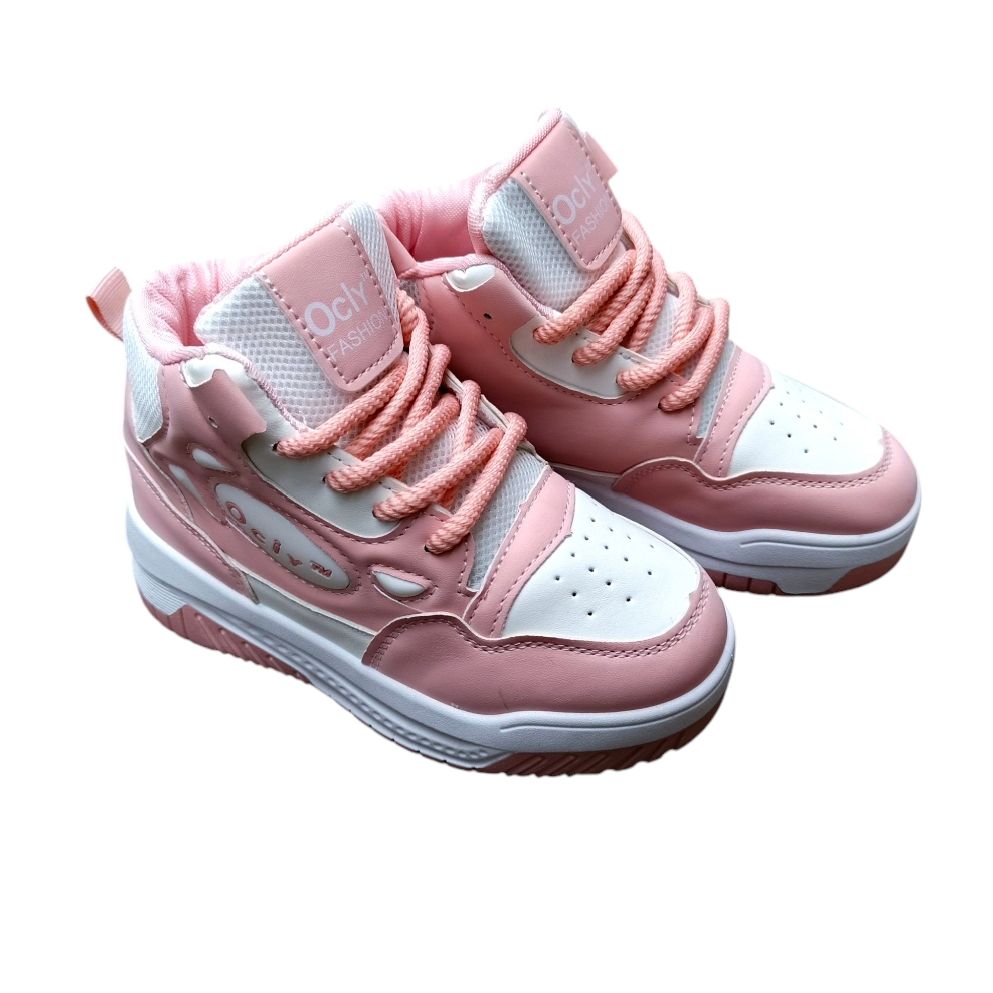 HIGH-CUT sport kid Designer kids Shoes Thick Sole Casual Sneakers Sports.  Vulcanized Sneakers, chunky laces sport shoes. Boys and girls sneaker sport shoes.
