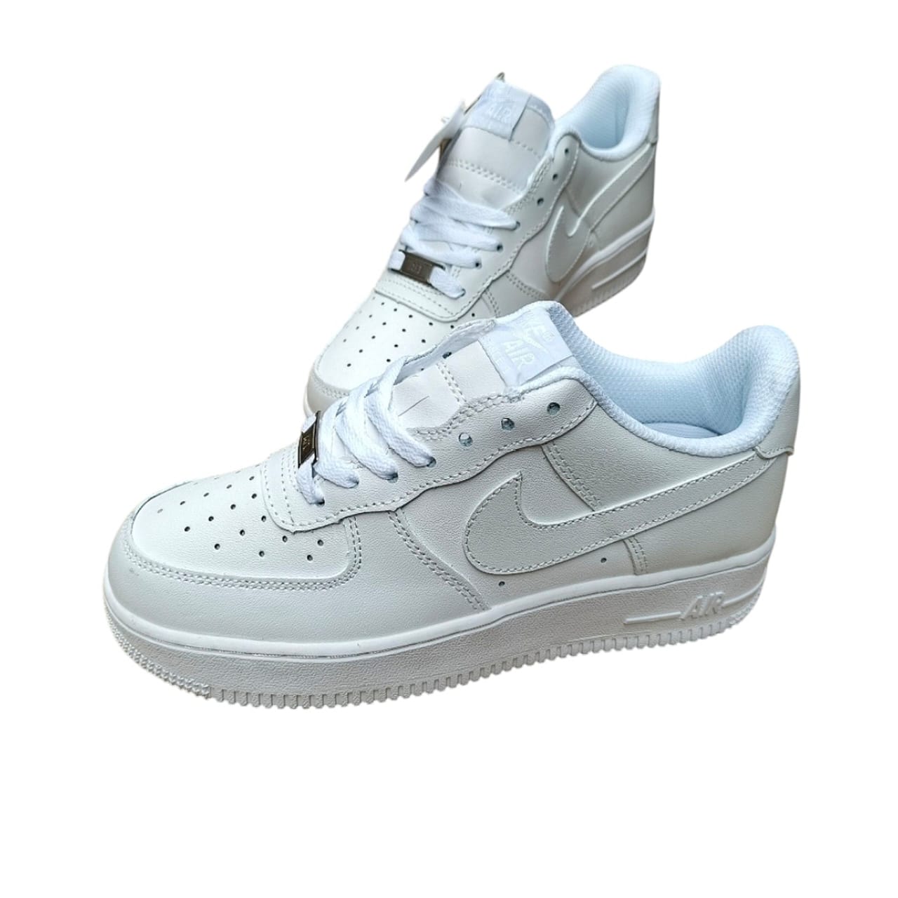 airforce 1, white sneakers. Leather shoes for both boys and Girls, ladies white shoes. Fashionable and elegant sneaker.