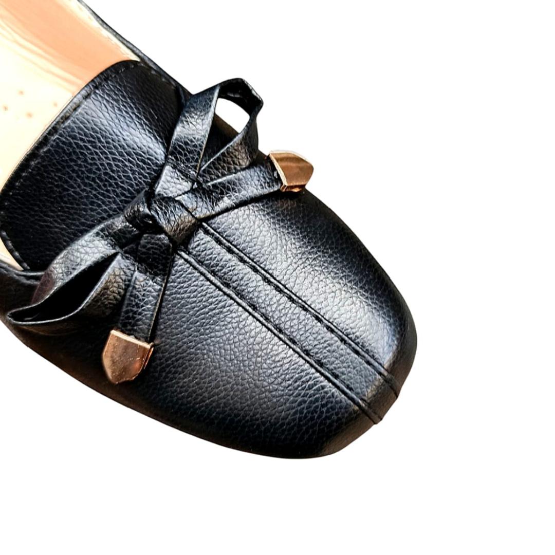 Women shoes high heel pumps. Party round Toe polyurethane leather. Classic Black official shoes for women.