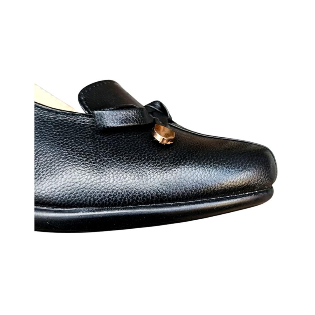 Women shoes high heel pumps. Party round Toe polyurethane leather. Classic Black official shoes for women.