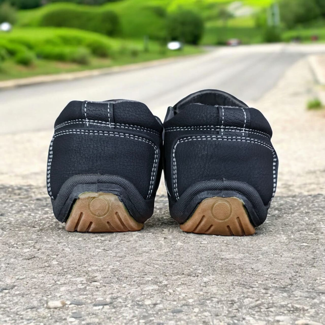 Men's Casual  Faux Leather Loafers. Slip-on black moccasins. Mens driving shoes. Comfortable fashion mens loafers. Affordable, versatile, everyday mens loafers.