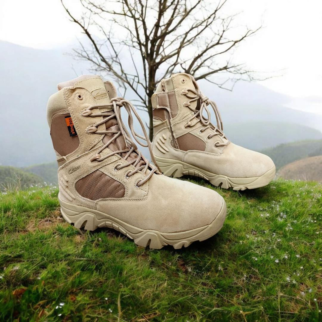 Men' S Army Military Style Jungle Boots Suede Leather Desert Boots Combat Outdoor Work Walking Trekking Tactical Boots. Delta boots. Cordura boots.