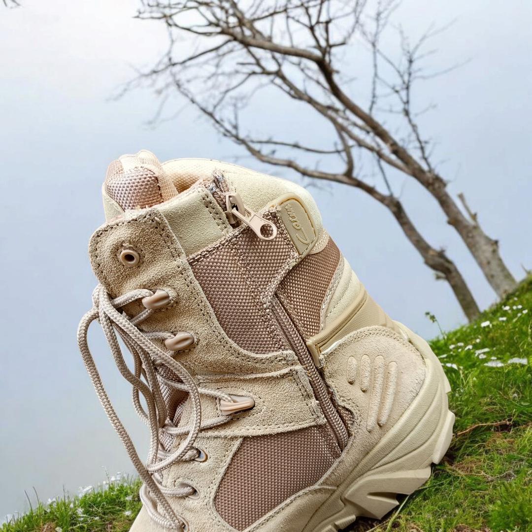 Men' S Army Military Style Jungle Boots Suede Leather Desert Boots Combat Outdoor Work Walking Trekking Tactical Boots. Delta boots. Cordura boots.