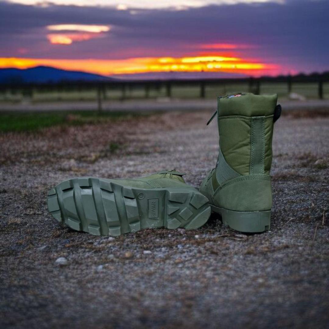 Jungle Green Siwar tactical Military Boots for Men and Women 8 Inches Desert Combat Army Jungle Boots Outdoor Hiking Boots