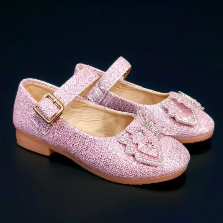 Ariana Baby girl suede glitter shoes. Children kids pearl bling sequins single princess shoes. Toddler infant Kids spring summer girls shoes.