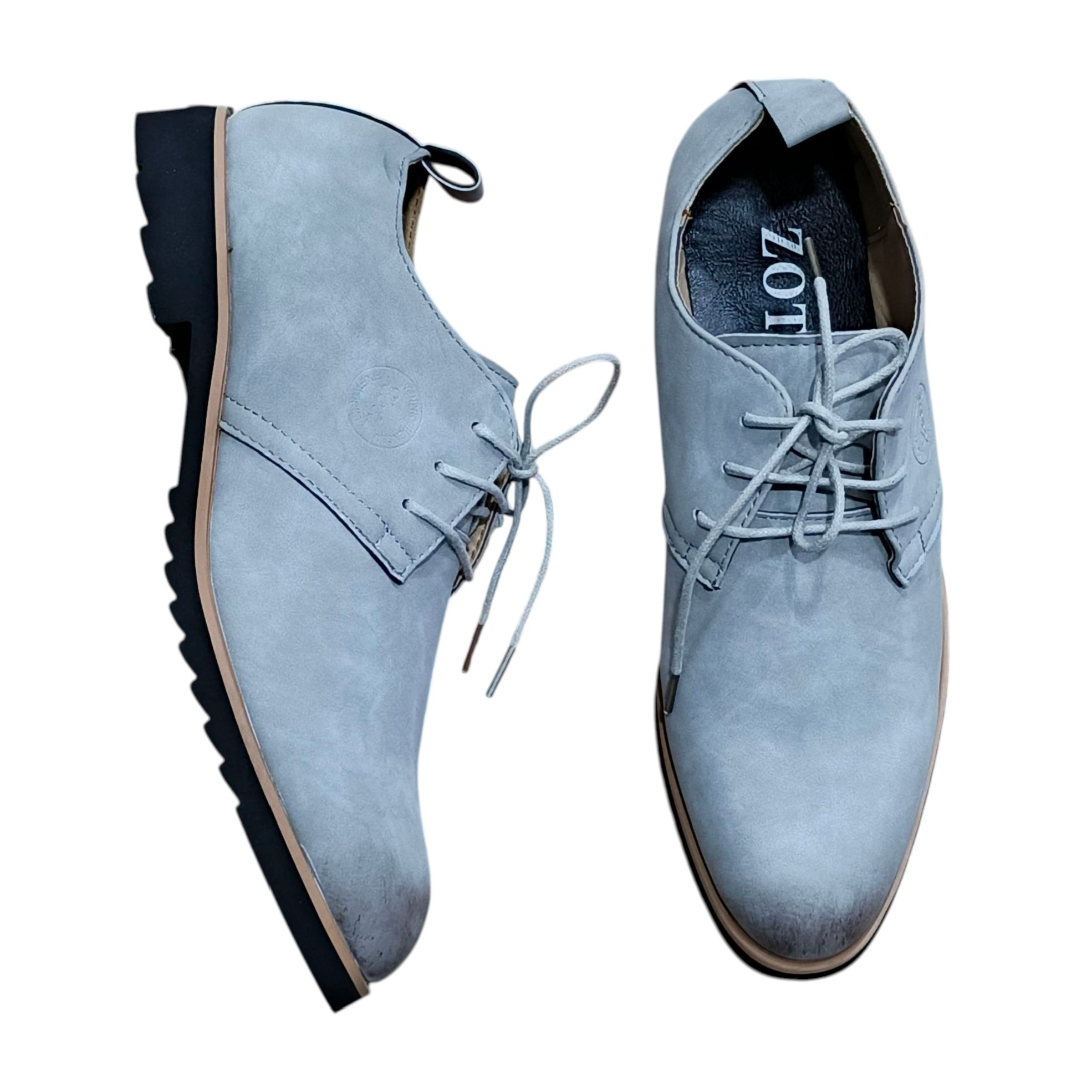 Z Men's Casual Lace-up Shoes. Gray Suede Oxford Shoes. Men's Classic Suede Dress Shoes. Comfortable Lace-up Loafers
Stylish Gray Casual Shoes.