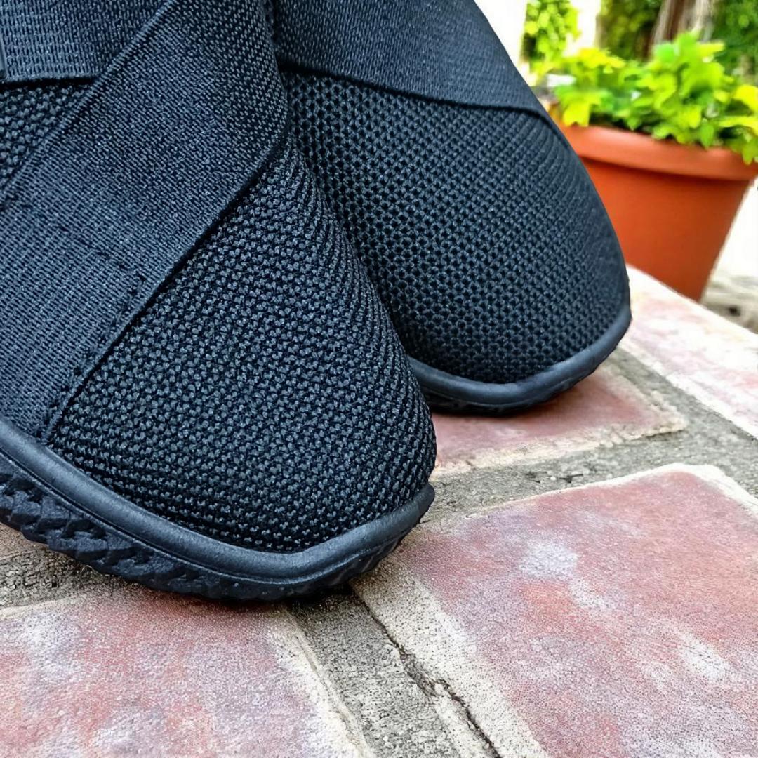 Step into Sleek, All-Black Slip-Ons for kids and adults sneakers. Black never looked this bold, slip-on mesh sneakers. Effortless style in every step, build for the street. School sport shoes.
