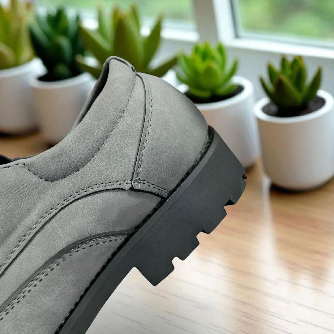 Men's Classic Brogue Oxford Shoes, Grey Leather Elegance. From Boardroom to Boulevard, All Terrain Leather Brogues. Timeless Steps, Your Everyday Smart Casual and official Companion shoes.