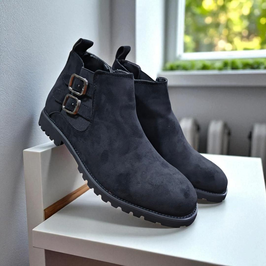 Men's black Suede Chelsea Boots. High-Quality black Suede Ankle Boots. Elegant Men's Chelsea Boots. Comfortable, Versatile, Luxurious,Durable & Stylish Suede Ankle Boots. Casual & Formal Boots.