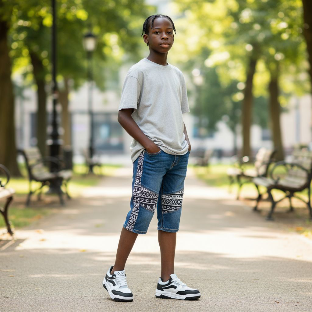 Kids' Classic Black & White Fashion Sneakers, Lightweight High-Top Trainers. Stylish Oclo Fashion Sport Shoes for Boys & Girls.  Comfortable & Durable;  Junior Court Style Sneakers ,Easy-Wear Lace-Up