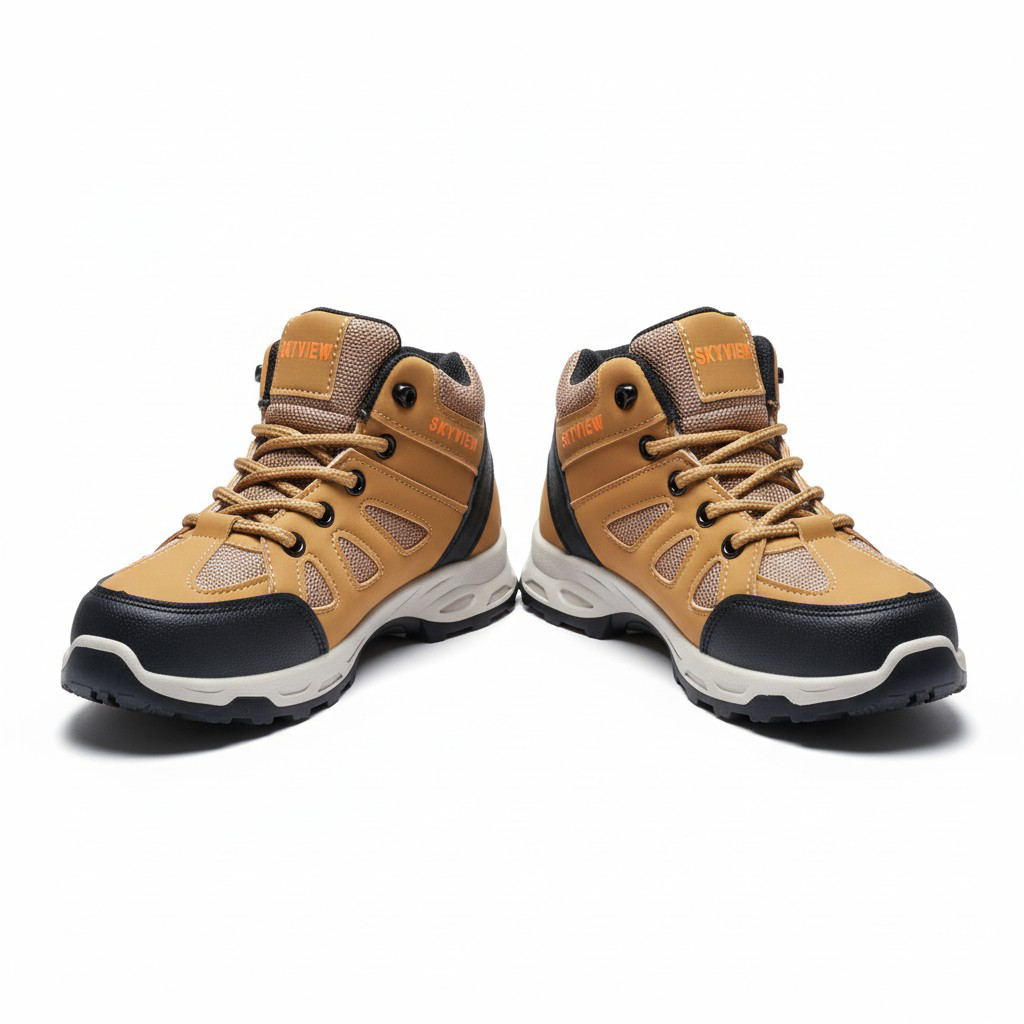 Skyview Kids’ Lightweight Hiking Boots. Mid-Top Outdoor Adventure Boots,  Multi-Terrain High-Traction Trail Shoes.