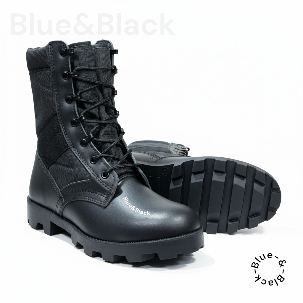 Siwar tactical Military Boots for Men and Women 8 Inches Black Combat Army Boots. Outdoor Hiking Boots