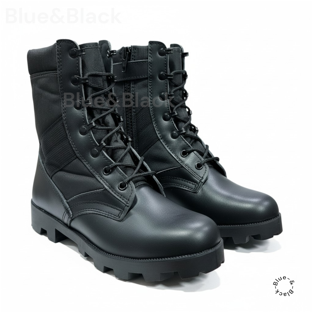 Siwar tactical Military Boots for Men and Women 8 Inches Black Combat Army Boots. Outdoor Hiking Boots