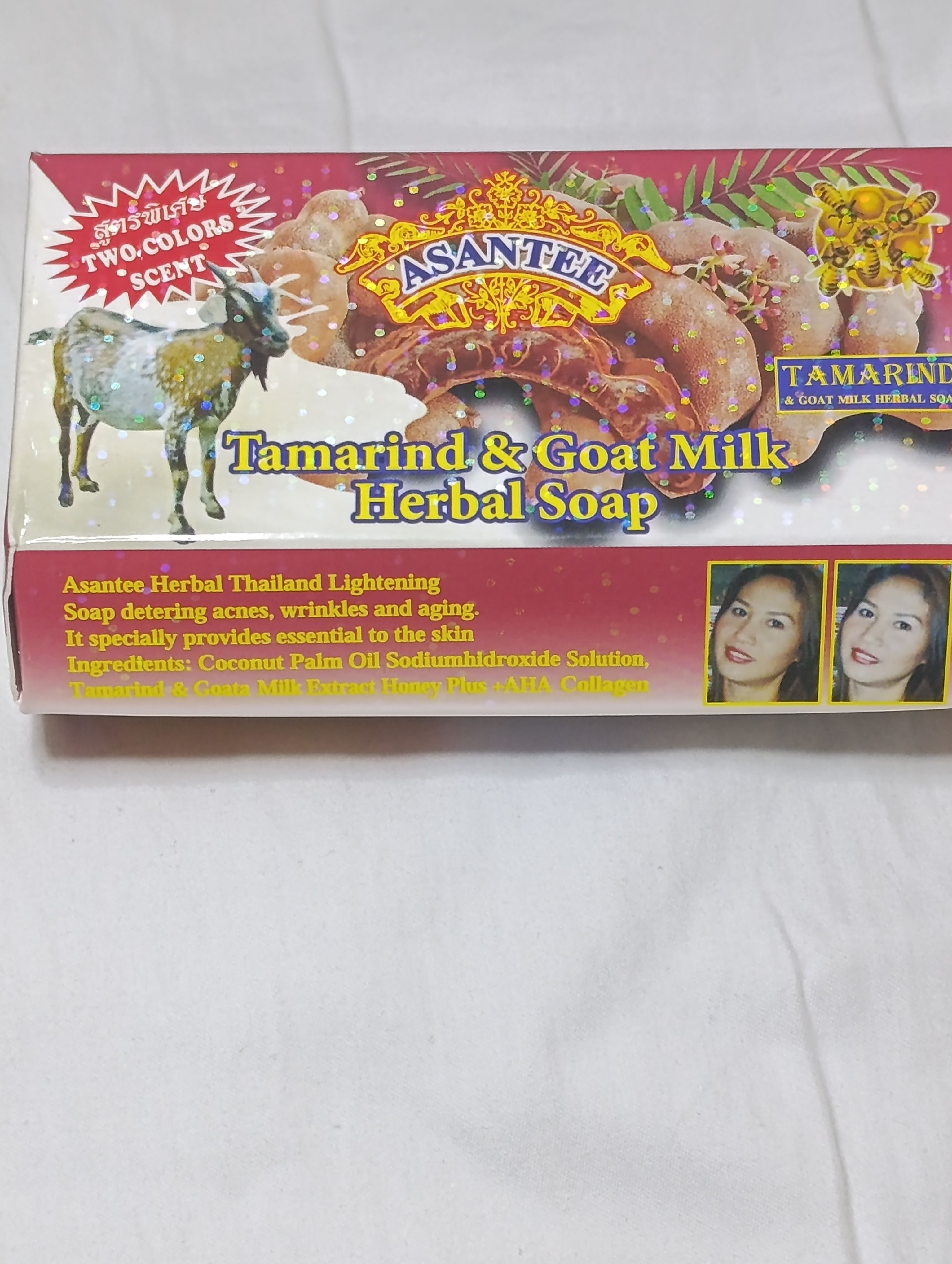 Asante Tamarind And Goat Milk Soap Papaya and Honey Skin Whitening Anti acne Facial Soap