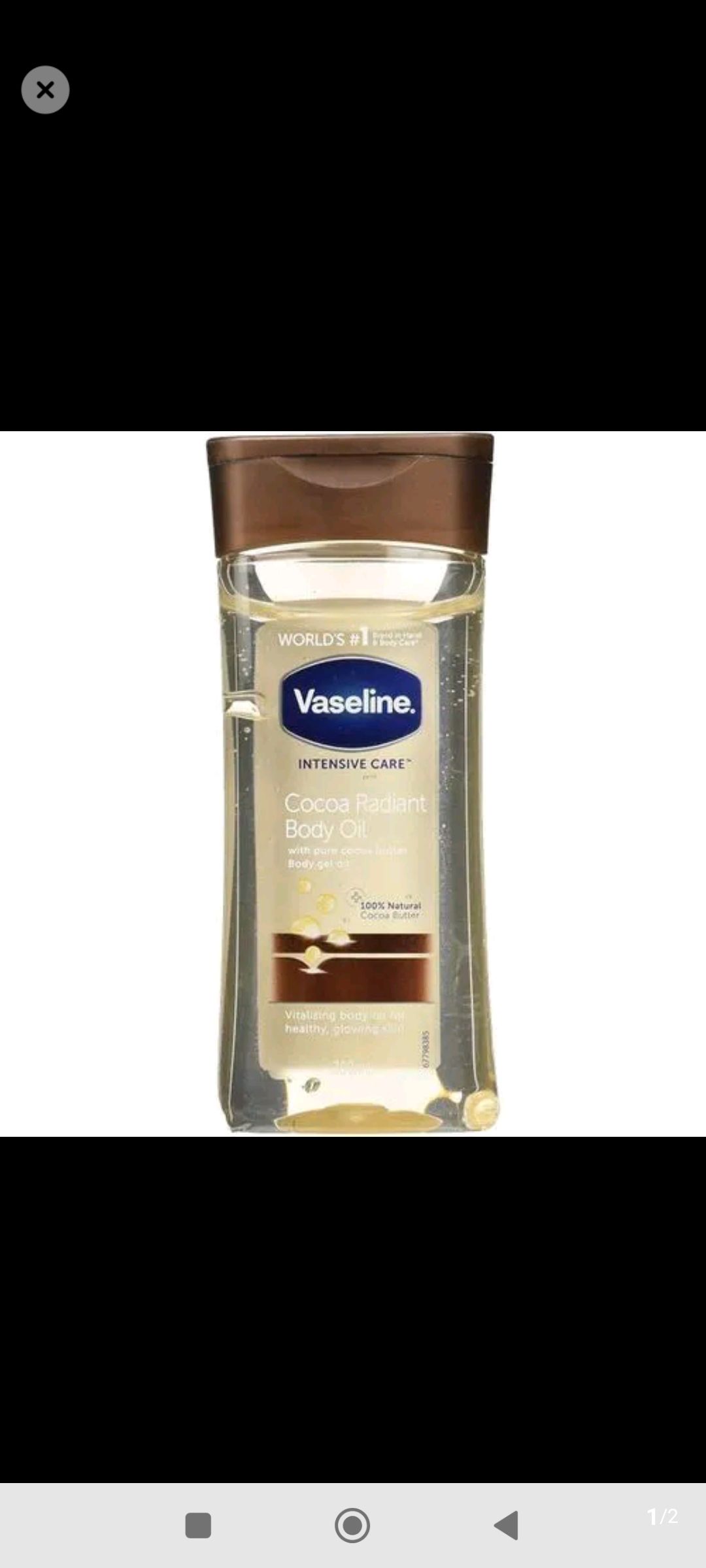 Vaseline Cocoa Radiant Body Oil, 100% Natural Coco