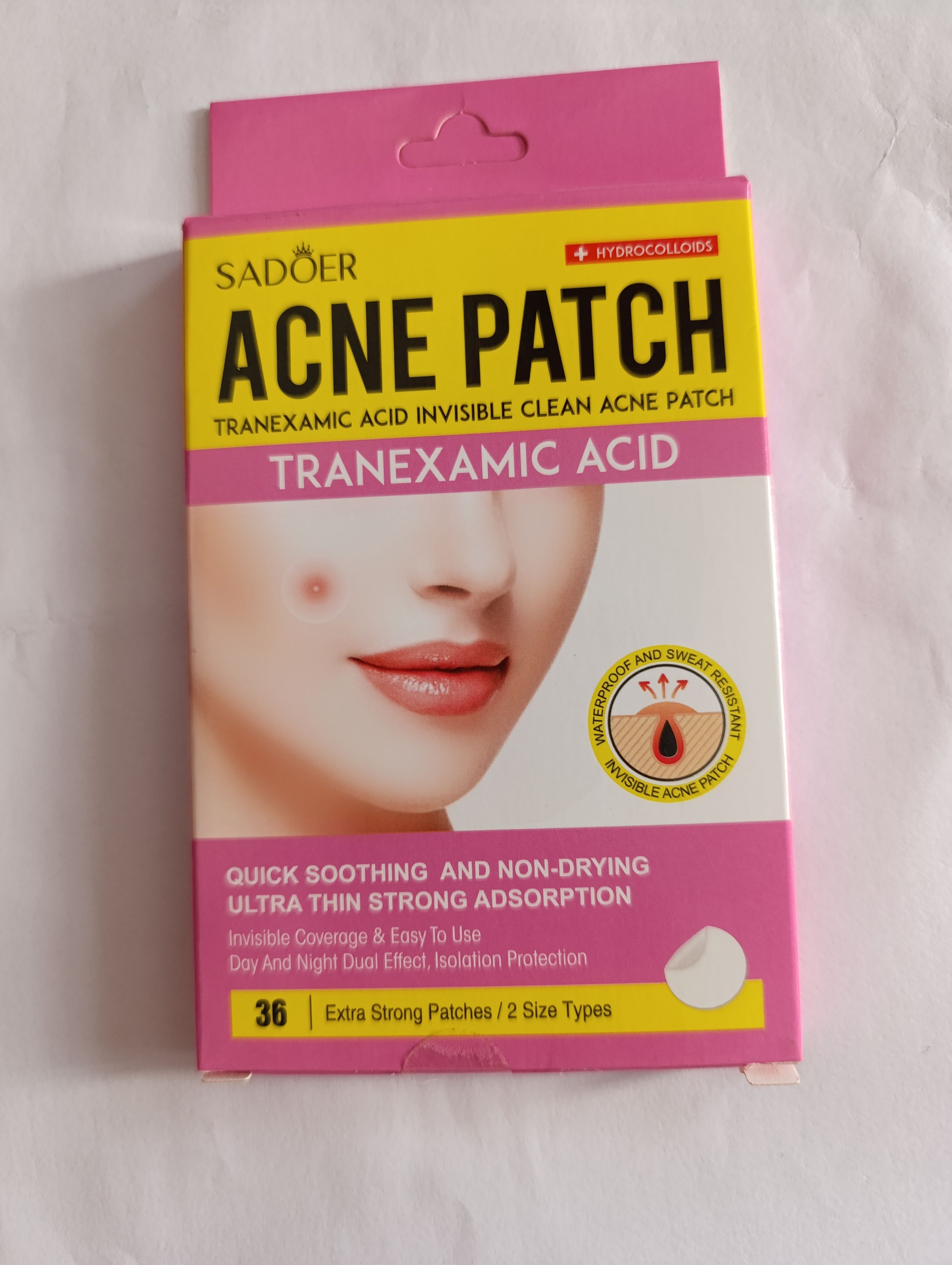 Acne Pimple Patches,Invisible Acne Patch Waterproof Daytime Zit Covers,Absorb Excess Oil & Protect from Picking,Pickel patches, Korean Skin Care Style Acne Cleansing Patch Skin Care Tools -SADOER -