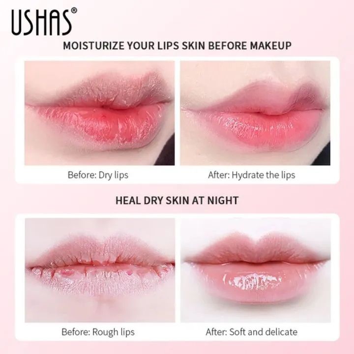 3Pcs Ushas Lip Serum Lip Hydrating Treatment Moisturizing Lip Care Serum Reduce Dryness Lip Lines Lip Enhancer For Fuller Lips Nourishing Sheer Lip Oil