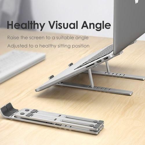 Portable Laptop Stand, Macbook Metallic In Material Foldable