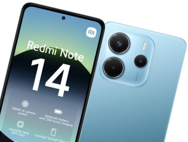 LATEST New XIAOMI Redmi Note 14 6GB+128GB 6.67" AMOLED 120Hz Display 108MP Camera 5500mAh Battery IP54 Dust and Splash resistant Fingerprint Unlock 33W