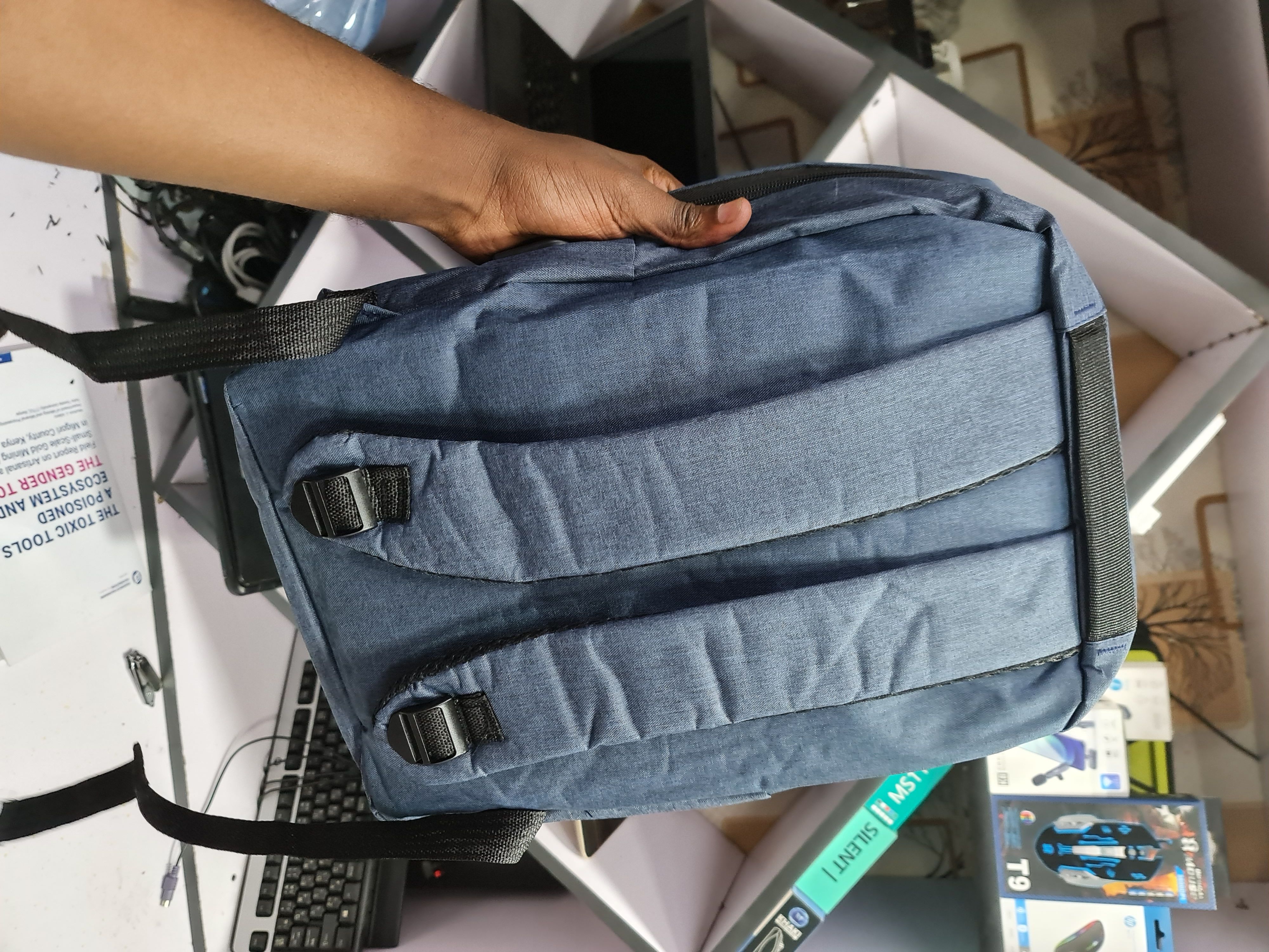 SLIM FIT LAPTOP BAG BLACK,GREY,NAVY BLUE COLOUR AFFORDABLE BACKPACK CORPORATE BAG WHOLESALE