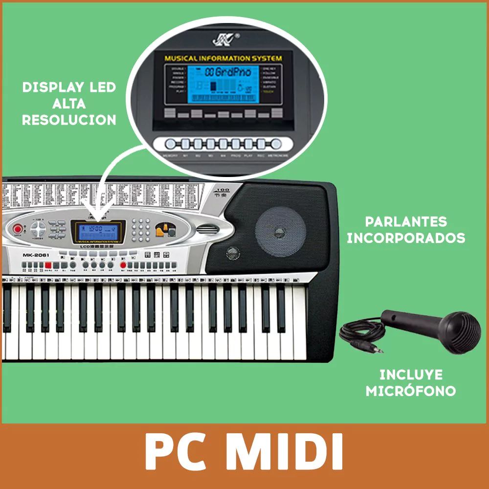 54-Key Piano Keyboard with LCD Display (MK-2061)