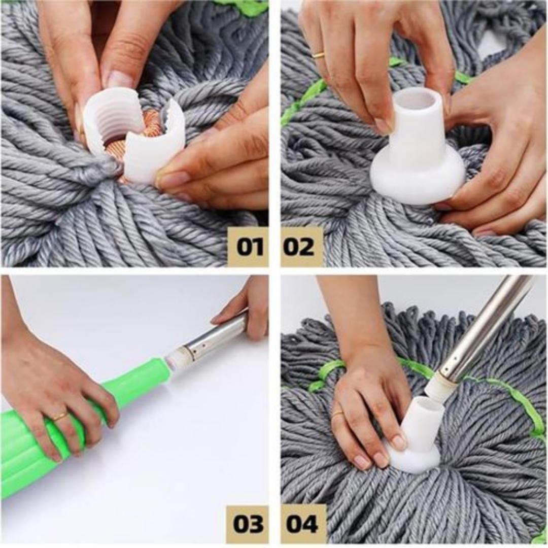 🧹 144cm Pocket Self-Wringing Mop – Deep Clean with Zero Effort!