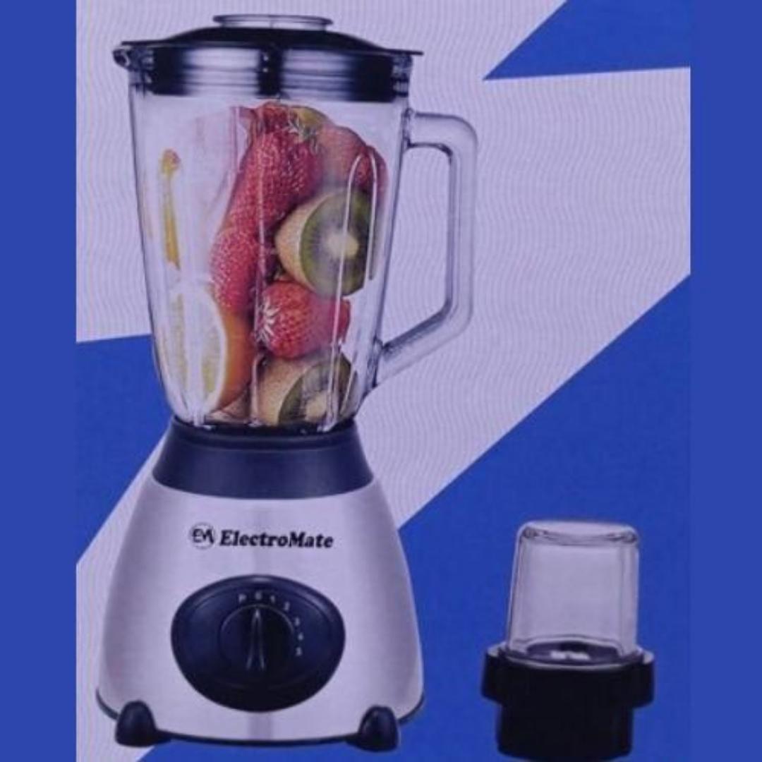 ⚡ Electromate Powerful 2-in-1 Blender with Glass Jar – 1.5L | High-Performance Kitchen Essential