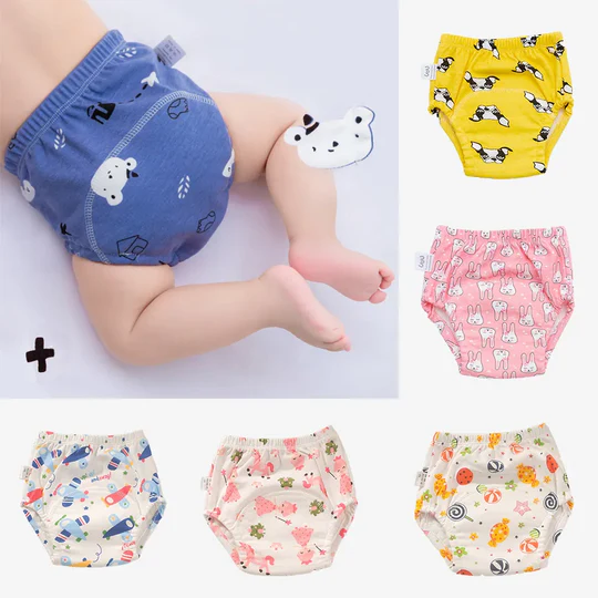 Baby Cotton Training Pants Panties Baby Pant Reusable Cloth Diaper Nappies Washable