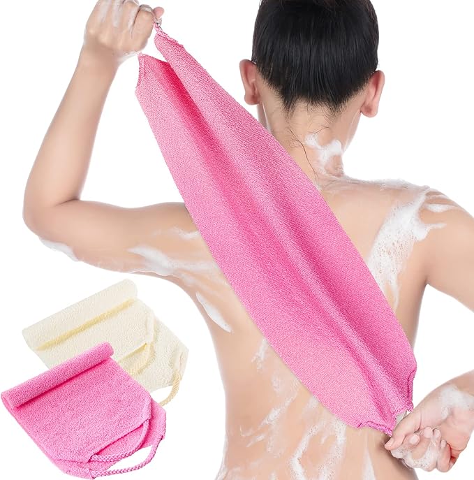 CLEARANCE SALE!High Quality Exfoliating Back Scrubber With Handles,Personal Care Bath Accessories Exfoliating Body Cloth
