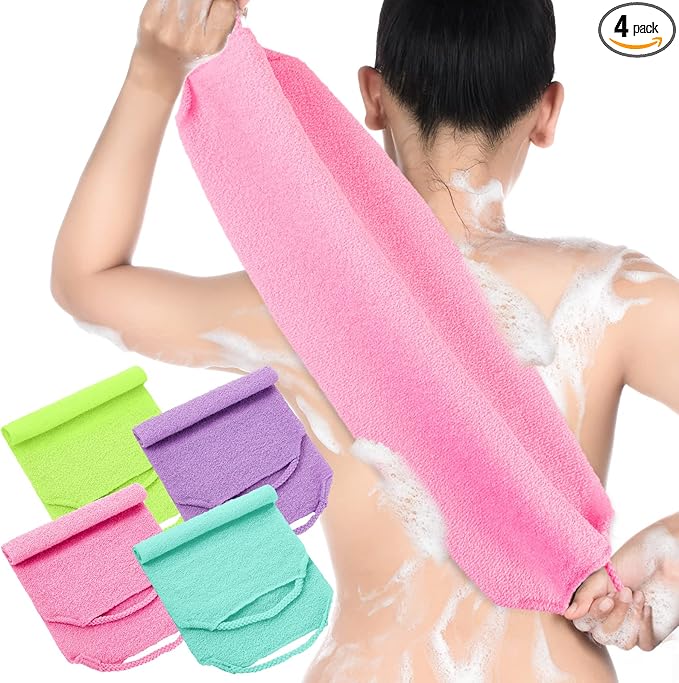 CLEARANCE SALE!High Quality Exfoliating Back Scrubber With Handles,Personal Care Bath Accessories Exfoliating Body Cloth