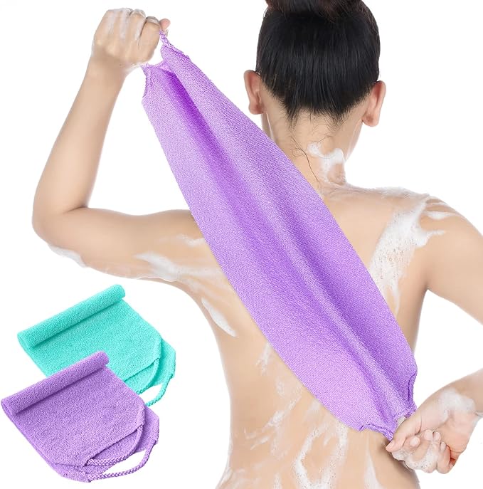 CLEARANCE SALE!High Quality Exfoliating Back Scrubber With Handles,Personal Care Bath Accessories Exfoliating Body Cloth