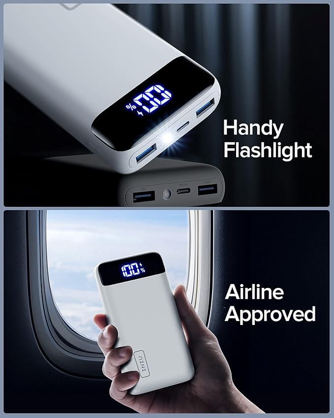 Ultra Capacity Power Bank 20000mAh Cargador Portatil With Cables Portable Charger Powerbank