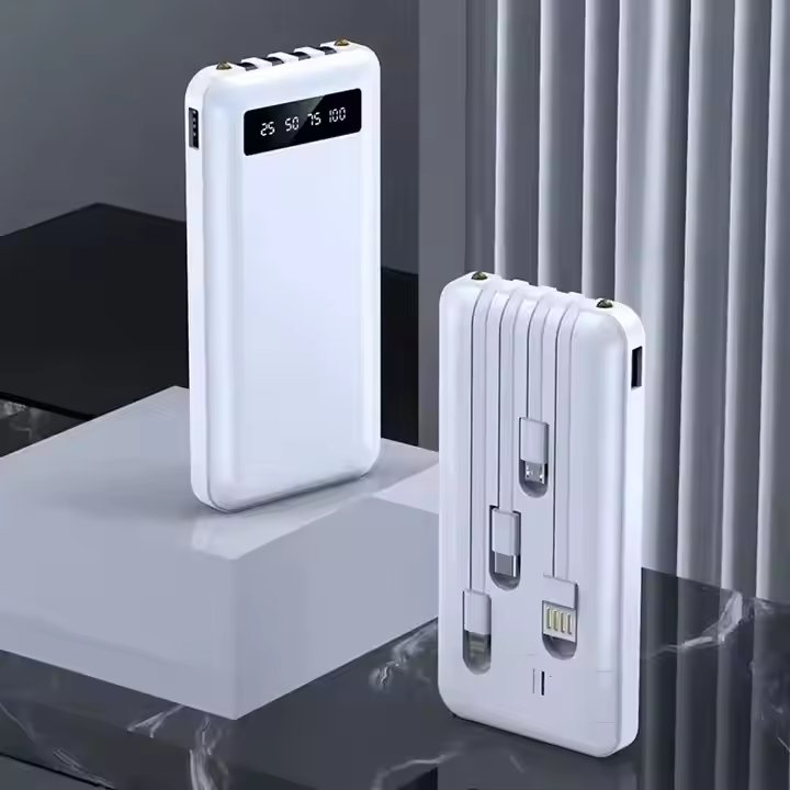 Ultra Capacity Power Bank 20000mAh Cargador Portatil With Cables Portable Charger Powerbank