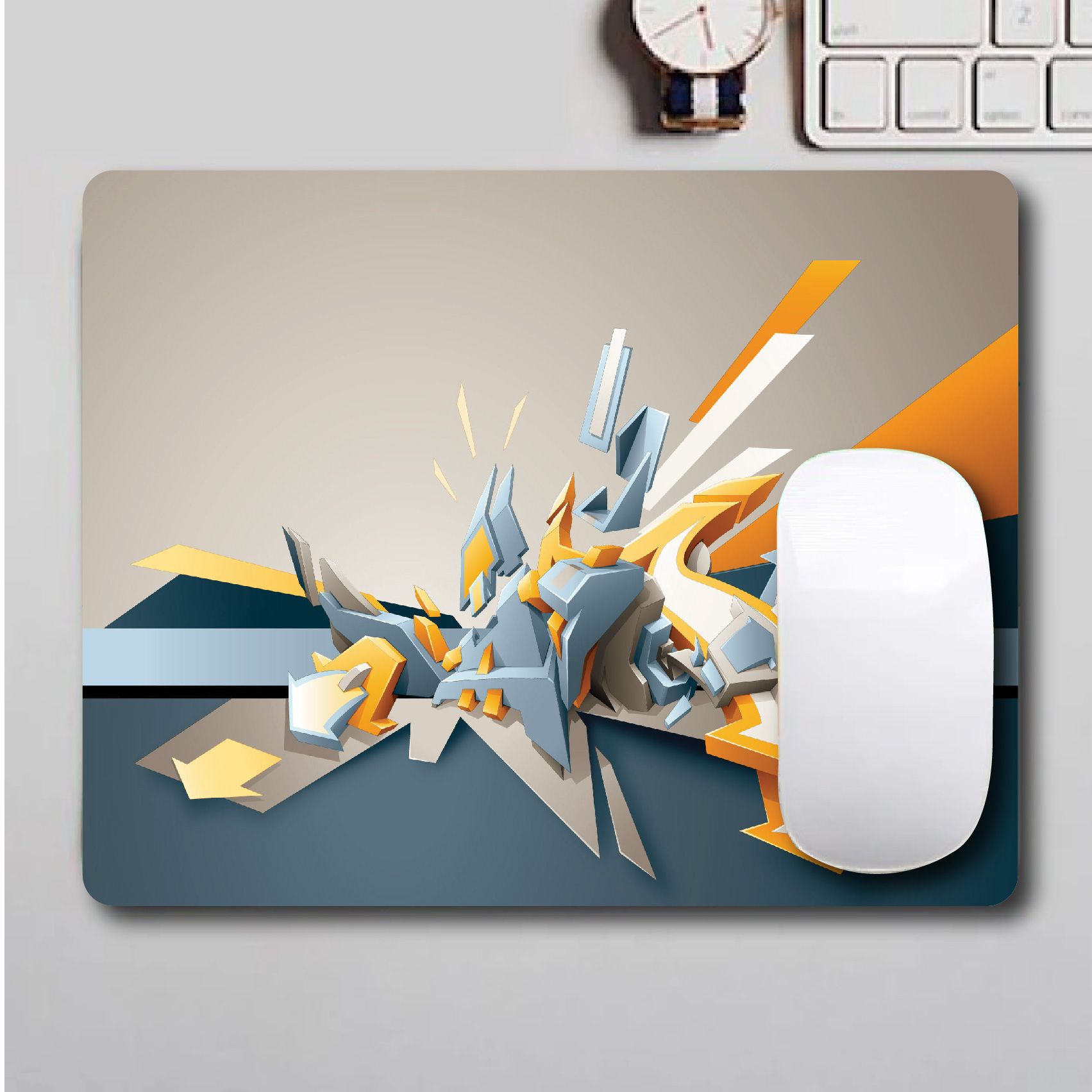 CREATIVE ARROW ART CUSTOM PRINTED MOUSE PAD, anti skid with strong material and quality printed FOR OFFICE USE OR GIFTING. Get a laptop skin of the same from the store