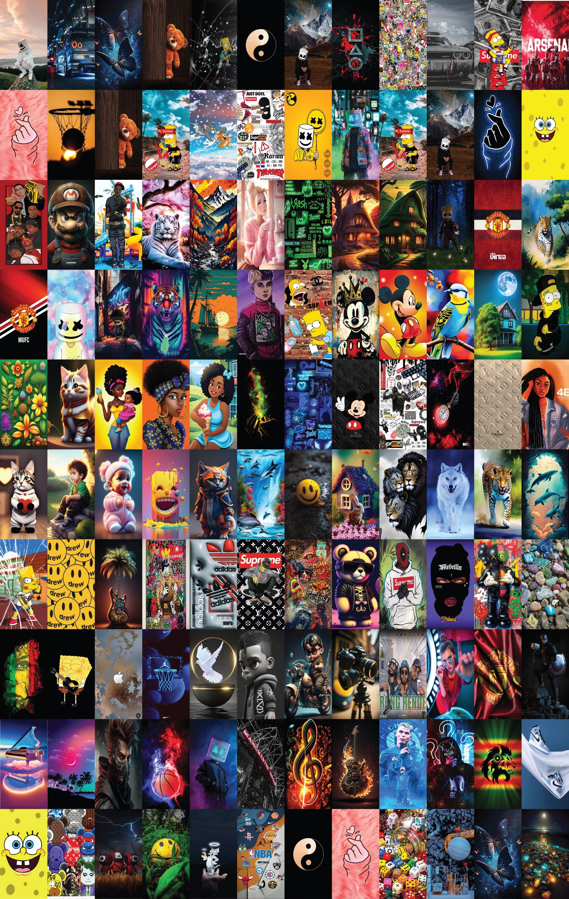 PHONE STICKERS/COVERS/WRAPS/SKINS IN WHOLESALE PRICE. For resale small business. Best prices, easy to fix. fits all phones up to 7 inches display screen.
