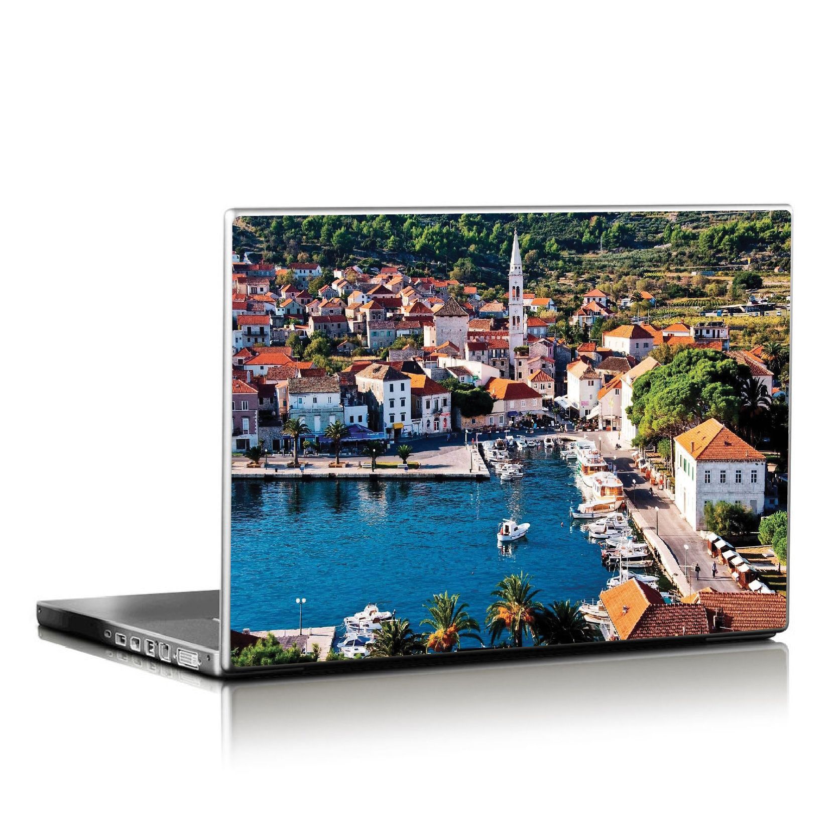 BEACH TOWN GRADIENT BUTTERFLY LAPTOP SKIN/COVER/STICKER, For Laptop Size 11" 13.3" 14" 15" 15.4" 15.6 Universal Vinyl Skin Sticker Cover.