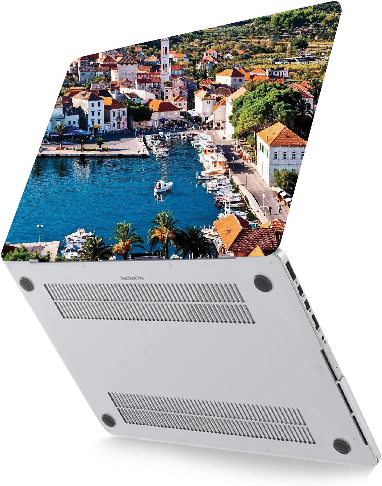 BEACH TOWN GRADIENT BUTTERFLY LAPTOP SKIN/COVER/STICKER, For Laptop Size 11" 13.3" 14" 15" 15.4" 15.6 Universal Vinyl Skin Sticker Cover.
